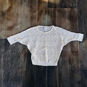 Girls "So" Open-Knit Cotton Blend Sweater – Size S
